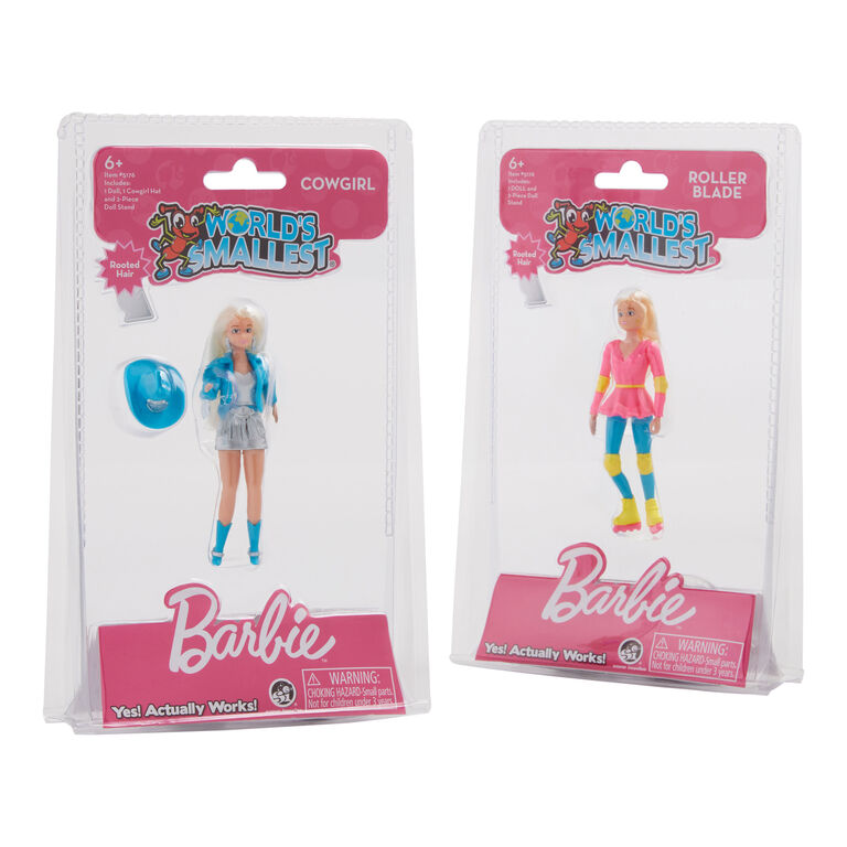World's Smallest Posable Barbie Doll Set of 2 image number 1