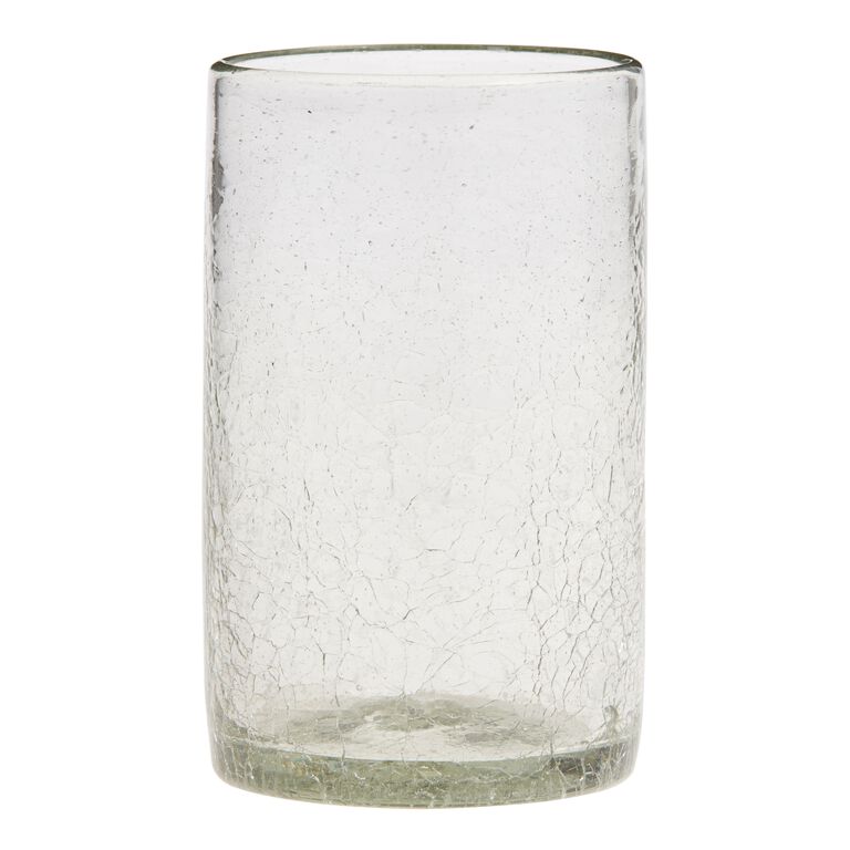 Crackle Recycled Highball Glasses Set Of 4 image number 1