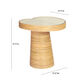 Perrott Natural Rattan Glass Top Lilypad End Table image number 5