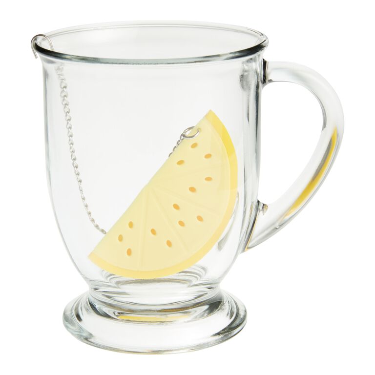 Yellow Silicone Lemon Wedge Tea Infuser image number 2