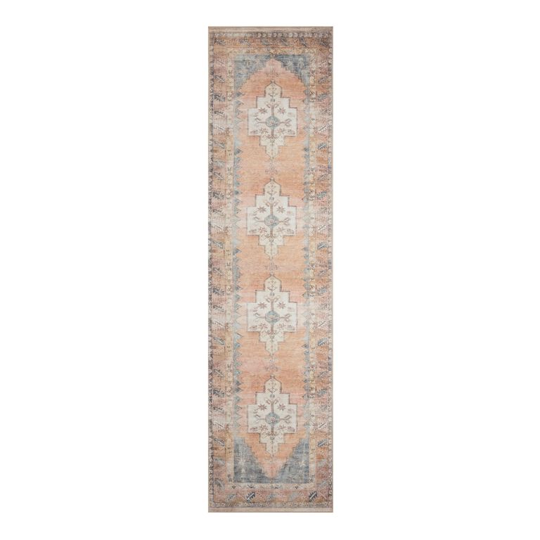 Chelsea Blush And Blue Persian Style Area Rug image number 3