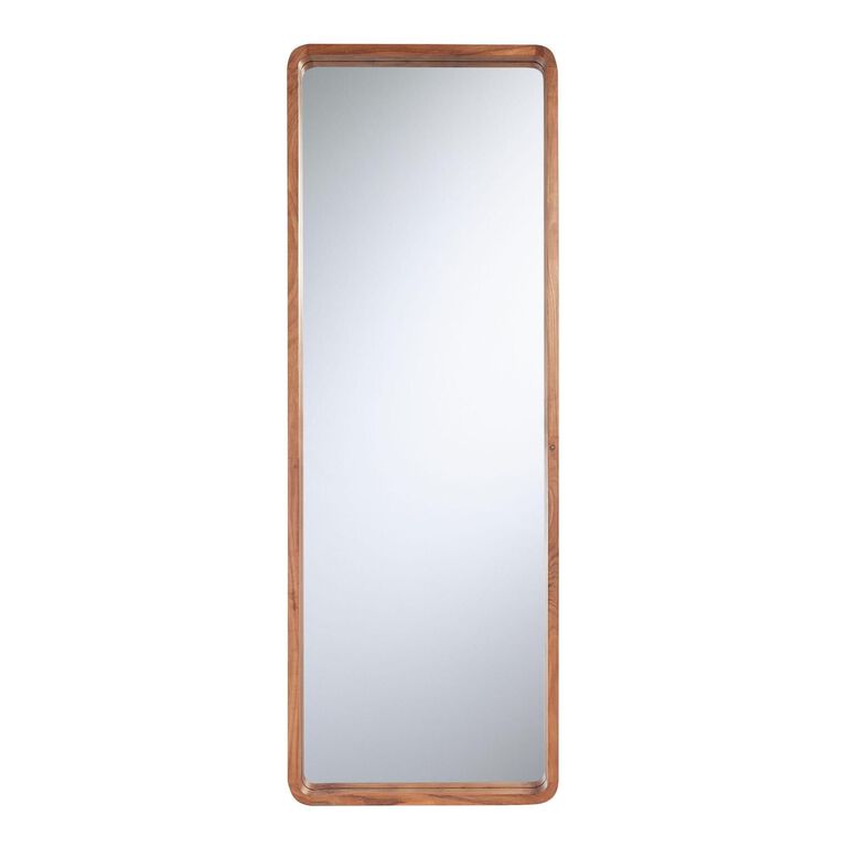 Natural Wood Leaning Full Length Mirror image number 3