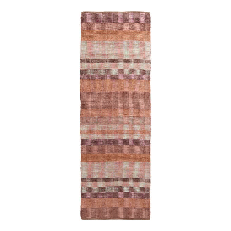 Katya Blush Multicolor Modern Stripe Jute Blend Area Rug image number 3