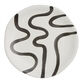 Black And White Squiggle Hand Painted Salad Plate image number 0