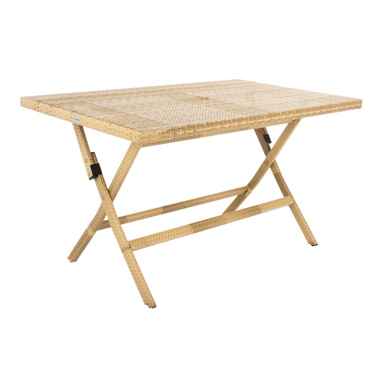 Afton All Weather Wicker Outdoor Folding Table image number 1