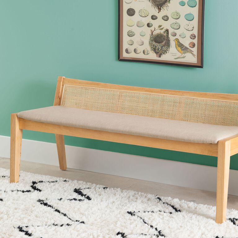 Abacos Rattan Cane Bench image number 6