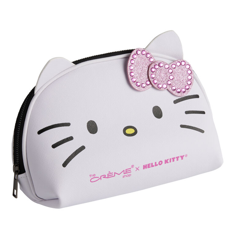 Creme Shop Hello Kitty White Faux Leather Makeup Bag image number 1