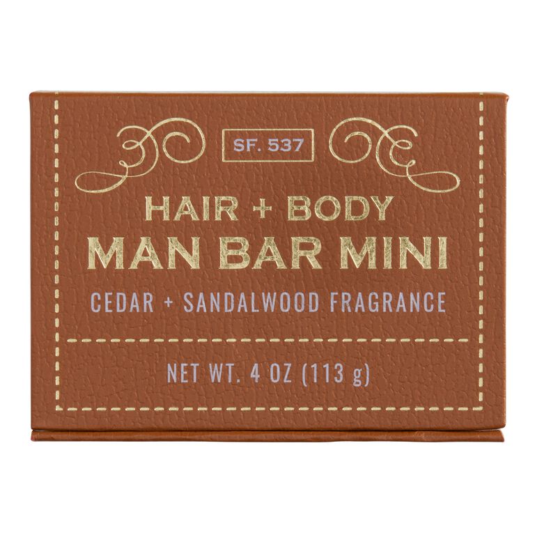 SF Soap Co. Cedar & Sandalwood Mini Man Bar Soap image number 1