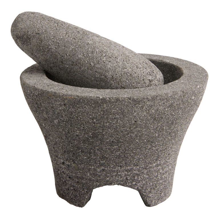 Small Lava Stone Mortar and Pestle image number 1