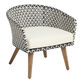 Calabria Black and White All Weather Wicker Outdoor Chair image number 0