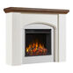 Melte White Wood and Faux Stucco Electric Fireplace Mantel image number 0
