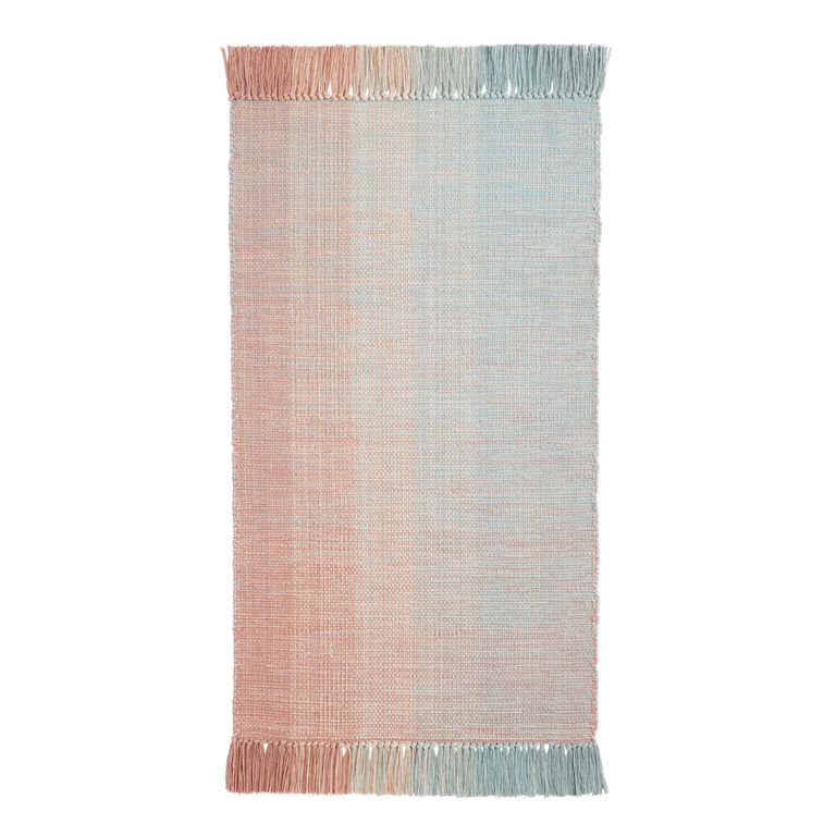 Ombre Woven Cotton Area Rug image number 1