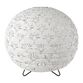 Neysa White Laser Cut Fabric Globe Accent Lamp image number 0
