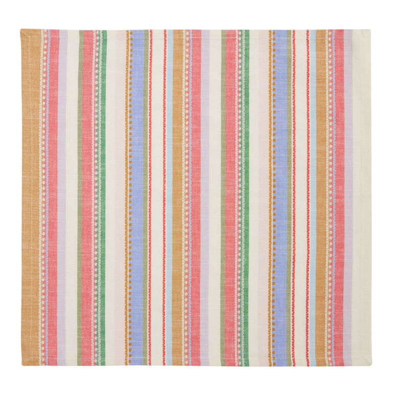 Multicolor Dobby Stripe Napkin Set of 4 image number 2