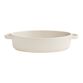 Oval Greige Ceramic Baking Dish image number 0