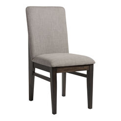 Brenden Dark Brown Pine Upholstered Dining Chair Set of 2