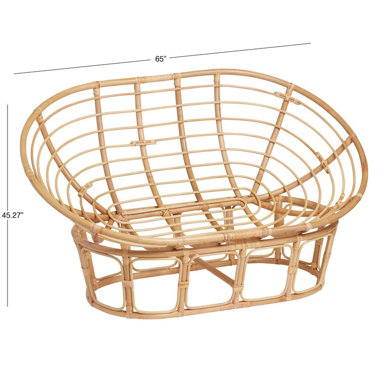 Rattan Double Papasan Chair Frame image number 6