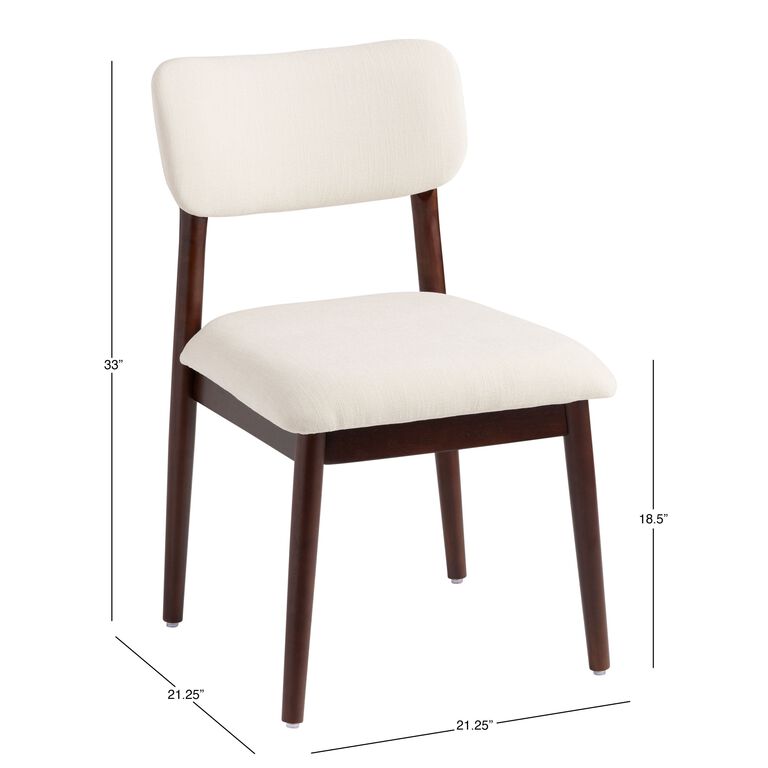 Ramona Ivory Split Back Upholstered Dining Chair Set of 2 image number 6