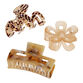 Natural and Brown Assorted Claw Clips 3 Pack image number 0