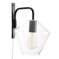 Piper Black Metal And Tapered Glass Wall Sconce image number 0