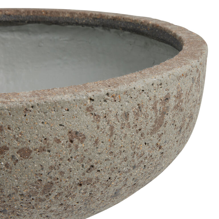 Micah Cement Outdoor Bowl Planter image number 3
