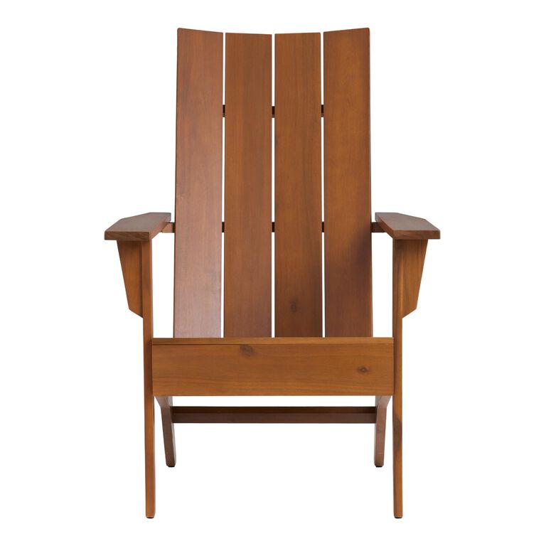 Modern Slatted Wood Adirondack Chair image number 3