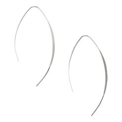 Silver Open Hoop Earrings