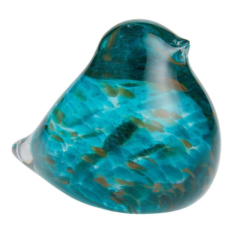 Handblown Glass and Glitter Bird Decor image number 1