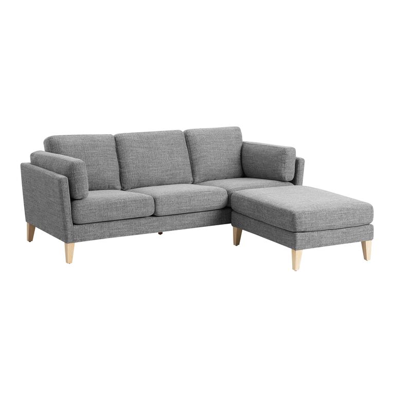 Noelle Graphite Woven Sofa and Ottoman image number 1