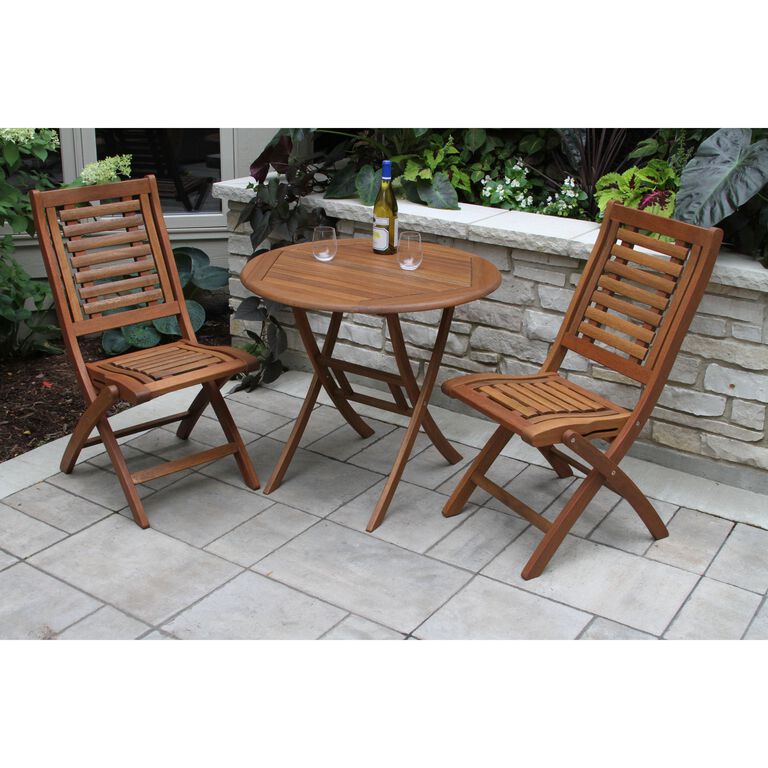 Danner Eucalyptus Wood Folding Outdoor Dining Chair Set of 2 image number 5