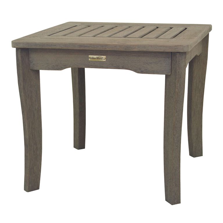 Claire Graywash Eucalyptus Wood Outdoor End Table image number 1
