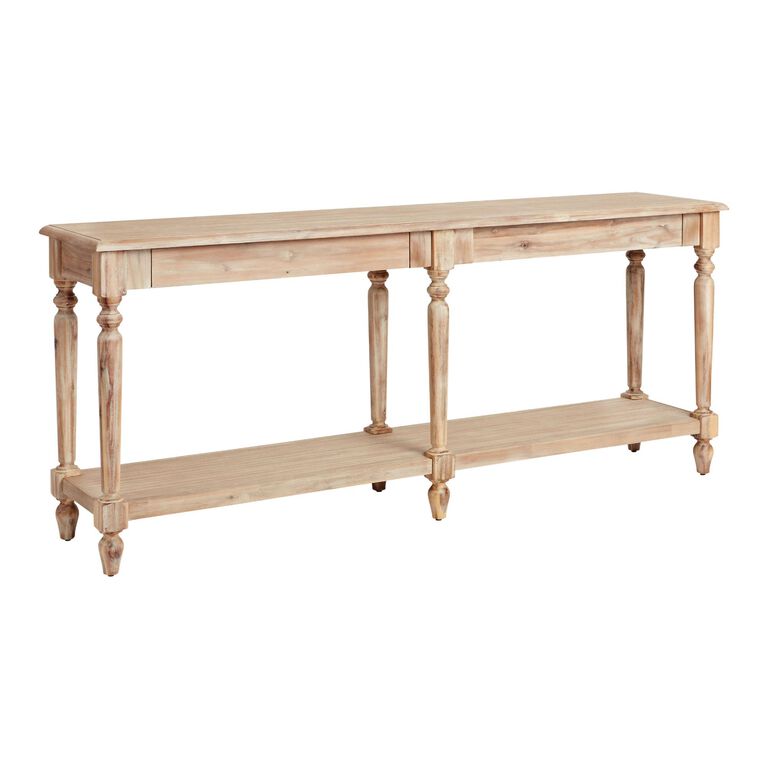 Everett Long Weathered Natural Wood Foyer Table image number 1