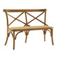Syena Gray Wood and Rattan Bench image number 0
