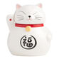 White Ceramic Lucky Cat Figural Cookie Jar image number 0