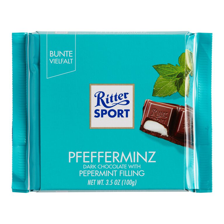 Ritter Sport Peppermint Dark Chocolate Bar image number 1