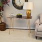 Madison Live Edge Acacia Wood and Gold Hairpin Console Table image number 1