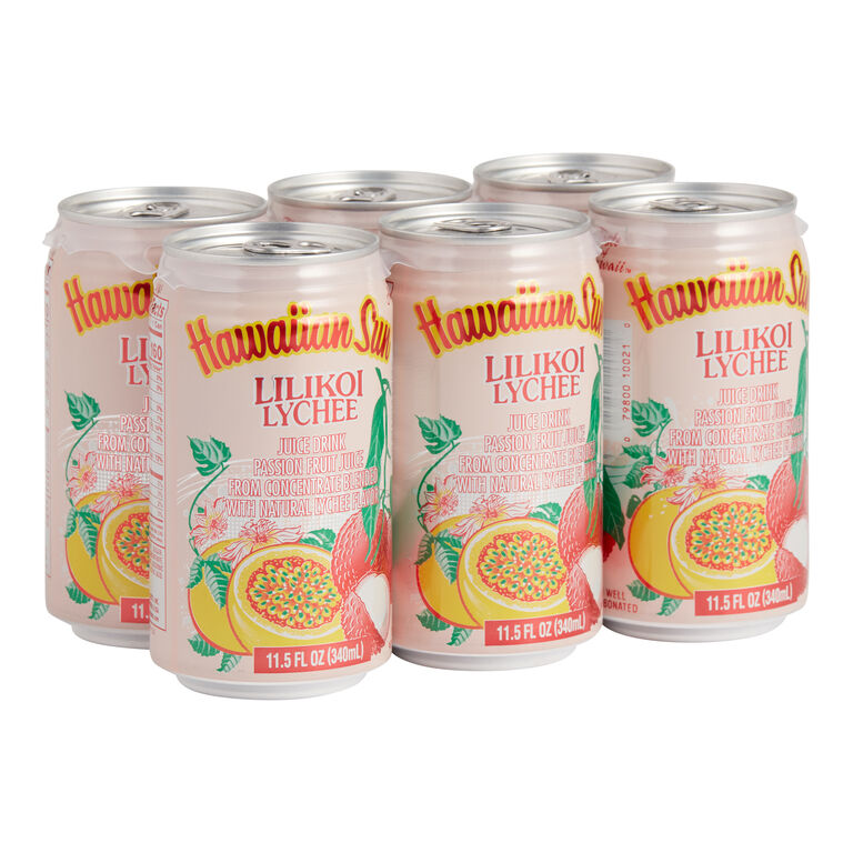 Hawaiian Sun Lilikoi Lychee Juice Drink 6 Pack image number 1