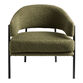 Rylan Moss Green Faux Sherpa Curved Back Chair image number 2