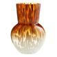 Amber And White Bulb Confetti Glass Vase image number 0