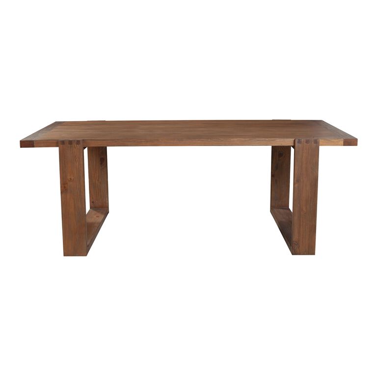 Longmount Antique Cappuccino Pine Wood U Base Dining Table image number 3