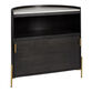 Gianni Half Circle Wood and Marble Top Bar Cabinet image number 0