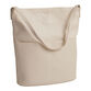 Ivory Minimalist Faux Leather Hobo Tote Bag image number 0