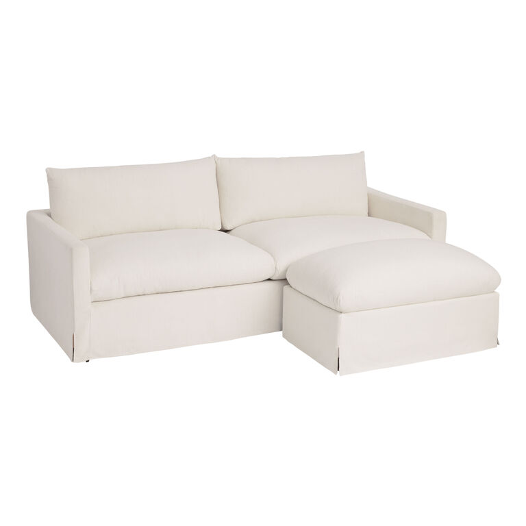 Brynn Feather Filled Sofa Ottoman image number 5