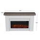 Northfort White Faux Brick and Wood Electric Fireplace Mantel image number 6