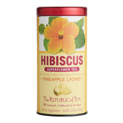 The Republic Of Tea Hibiscus Pineapple Lychee Tea 36 Count