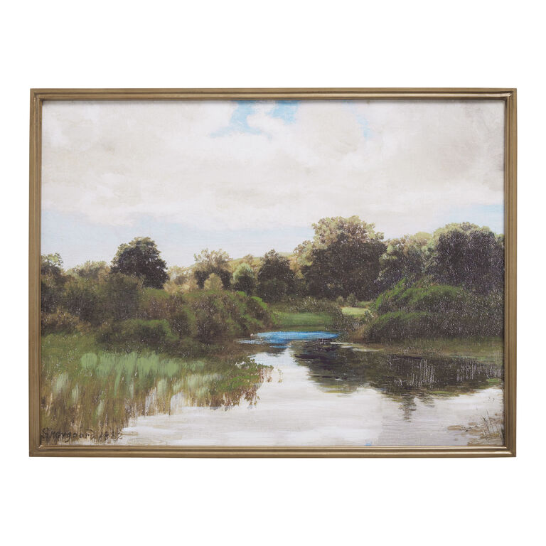 Vintage Pond Landscape By Joakim Skovgaard Framed Wall Art image number 1
