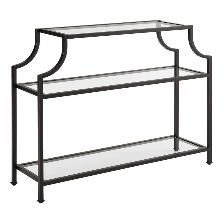 Milayan Bronze Metal and Glass Console Table image number 1