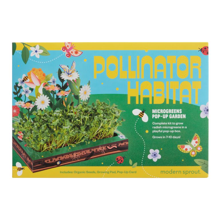 Modern Sprout Pollinator Habitat Pop Up Microgreens Grow Kit image number 1