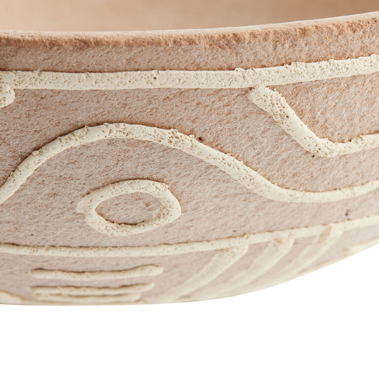 Hand Painted Terracotta Decorative Bowl image number 3