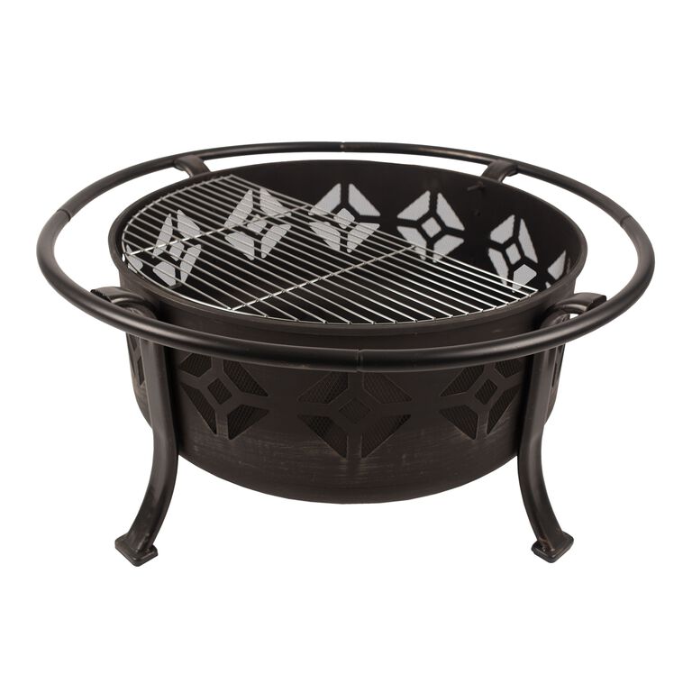 Echo Rubbed Bronze Steel Tile Fire Pit image number 3